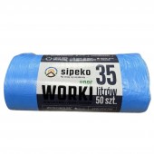 Saci gunoi, 35l, 50buc, Eco Strong, albastru