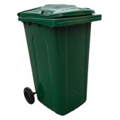 Tomberon din plastic cu roti și capac rabatabil,CH 240L, verde