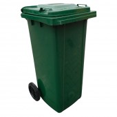 Tomberon din plastic cu roti și capac rabatabil,CH 120L, verde