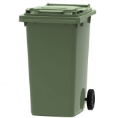Tomberon din plastic cu roți din cauciuc, standart, Germania, 240 L, verde