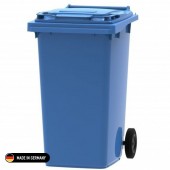 Tomberon din plastic cu roți din cauciuc, standart, Germania, 240 L, albastru