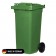 Tomberon din plastic cu roți din cauciuc, standart, Germania, 120 L, verde