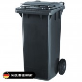 Tomberon din plastic cu roți din cauciuc, standart, Germania, 120 L, negru Tomberon din plastic cu roți din cauciuc, standart, Germania, 120 L, negru