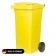 Tomberon din plastic cu roți din cauciuc, standart, Germania, 120 L, galben