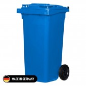Tomberon din plastic cu roți din cauciuc, standart, Germania, 120 L, albastru Tomberon din plastic cu roți din cauciuc, standart, Germania, 120 L, albastru