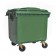 Tomberon din plastic capac plat, 1100 L, Germania, Verde