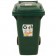 Tomberon din plastic cu roți și capac, 120 L, Verde
