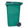 Tomberon din plastic cu capac si roti din cauciuc, 240 L, verde