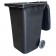 Tomberon din plastic cu capac si roti din cauciuc, 240 L, negru