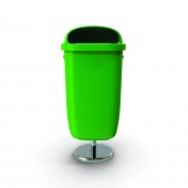Urnă stradală pe suport, 50L, verde