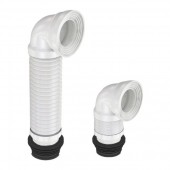 Conector extensibil pentru vas WC, cu cot 90°, 500 mm