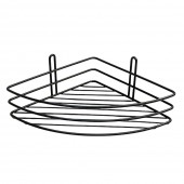 Etajeră colțar pentru baie, HYDRO-S,  Inox/Neagră