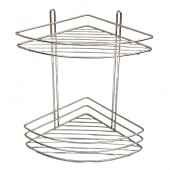 Etajeră colțar dublă, pentru baie, HYDRO-S, Metal/Crom