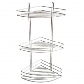 Etajeră colțar triplă, pentru baie, HYDRO-S, Metal/Crom