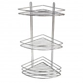 Etajeră colțar triplă, pentru baie, HYDRO-S, Inox