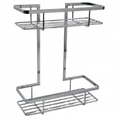 Etajeră dublă, pentru baie, HOLA, Inox