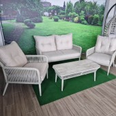 MOBILĂ PENTRU TERASĂ 4 PERSOANE, HOLA DESIGN, BEJ MOBILĂ PENTRU TERASĂ 4 PERSOANE, HOLA DESIGN, BEJ