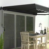 COPERTINĂ RETRACTABILĂ GRI ÎNCHIS, 295X250 CM