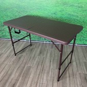 MASĂ PLIANTĂ CAMPING RATAN, 120X60X52-75 CM, MARO