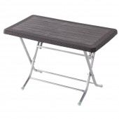 MASĂ PLIABILĂ DIN PLASTIC CU PICIOARE DIN METAL, 64X113X75, MARO