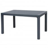 MASĂ RATTAN 150X90, FĂRĂ STICLĂ, ANTRACIT