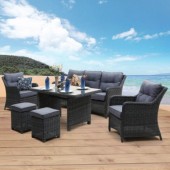 MOBILĂ PENTRU TERASĂ 7 PERSOANE, HOLA RATTAN, ANTRACIT MOBILĂ PENTRU TERASĂ 7 PERSOANE, HOLA RATTAN, ANTRACIT