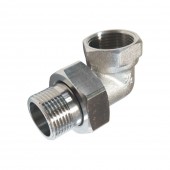 Cot cu olandez, alamă nichelată 90° MF- 1/2"