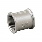 Mufă egală, alamă nichelată FF - 3/4"