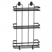 Suport triplu pentru baie, SCREW FIX 751, Negru