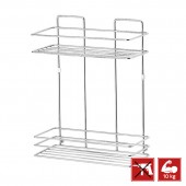 Suport dublu pentru baie, MAGIC FIX 719, Crom