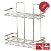 Suport dublu pentru baie, MAGIC FIX 744, Inox