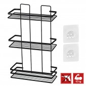 Suport triplu pentru baie, MAGIC FIX 745, Negru