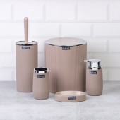 Set baie STRIPE ROUND 478, 5 piese, Cappuccino / Crom