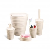 Set baie 5 piese WELLE, Crem