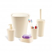 Set baie 5 piese PAPILLON, Crem