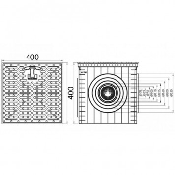 Colector pluvial cu grătar “Super” - 400x400-1