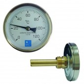 Termometru cu ieșire în spate 0-120°C , 63 mm 1/2" Termometru cu ieșire în spate 0-120°C , 63 mm 1/2"