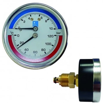 Termomanometru, cu conectare în spate (AXIAL)