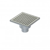 Sifon de pardoseală din plastic cu grila din INOX, ieșire verticală, DN 50mm, 150x150 mm Sifon de pardoseală din plastic cu grila din INOX, ieșire verticală, DN 50mm, 150x150 mm