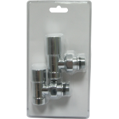 Set robineți tur-retur cromat 1/2" MxF Set robineți tur-retur cromat 1/2" MxF
