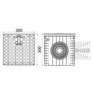 Colector pluvial cu grătar “Super” - 300x300-1