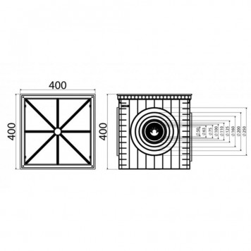 Colector pluvial pluvial cu capac “Super” - 400x400-1