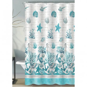 Perdea de baie Stella di mare, 180x180, turcoaz