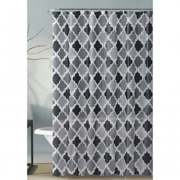 Perdea de baie Venice, 180x180, nergu/gri