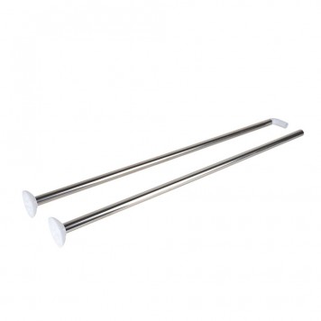 Bară de colț din inox pentru perdea duș 90x90 cm, crom