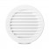 Grilă ventilație rotundă cu plasă, albă - 125 x 148