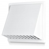Grilă de evacuare cu clapetă de sens, albă - 100 mm