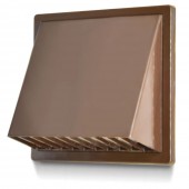 Grilă de evacuare cu clapetă de sens, maro - 100 mm