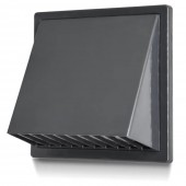 Grilă de evacuare cu clapetă de sens, antracit - 100 mm