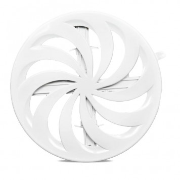 Grilă ventilație rotundă din ABS, cu închidere reglabilă Ø80-150, albă-1